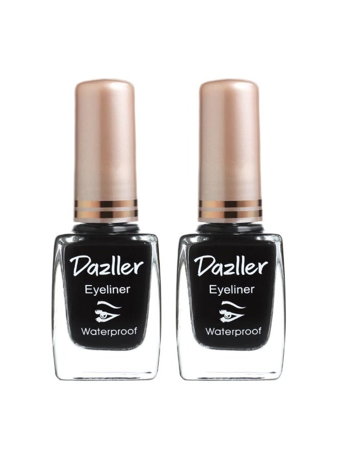 دازلير محدد عيون سائل دازلر | مقاوم للماء | تطبيق دقيق | مقاوم للتلطخ | لون مطفي نابض بالحياة | ثبات طويل | سريع الجفاف | أسود مزدوج | 19 مل - Image 1